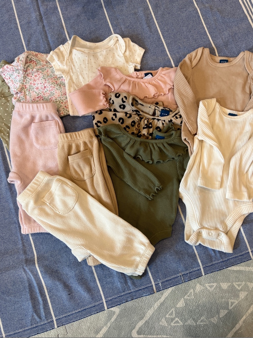 Neutral & Pastel Baby Bundle onesies and pants